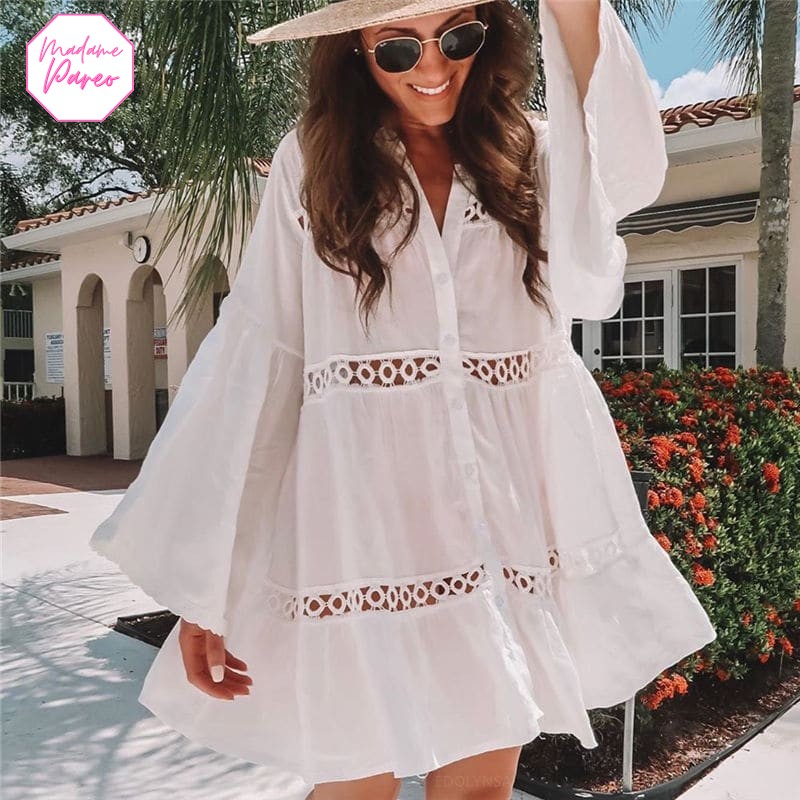 Tunique blanche paréo