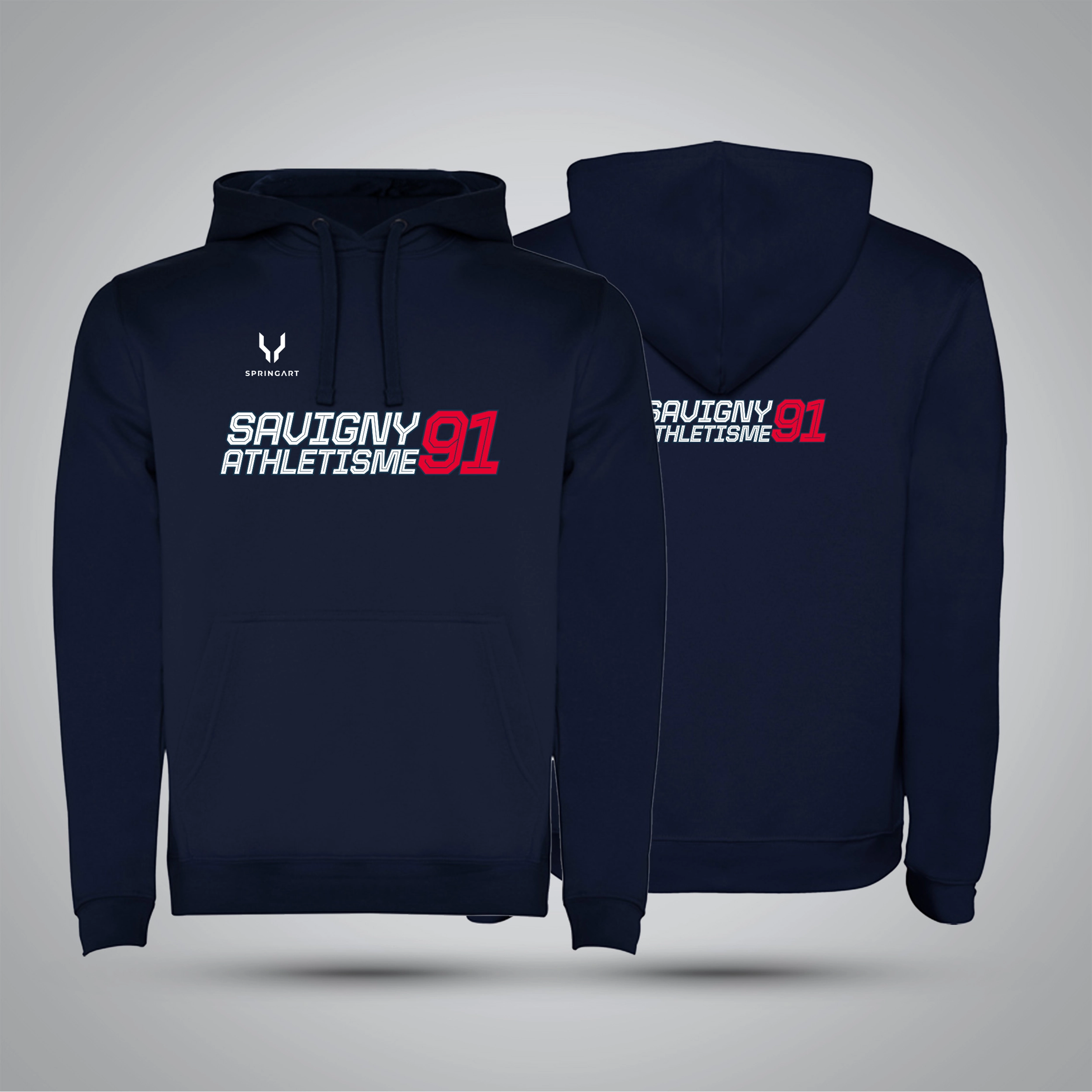 Sweatshirt avec capuche doublée Savigny Athletisme 91