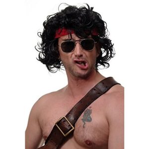 Adrienne – Perruque Homme Rambo – Brun – Cheveux Mi-Longs