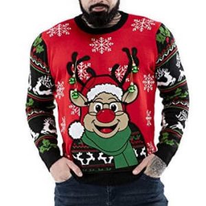 Anti-Discrétion – Renne et Clochette – Pull de Noël