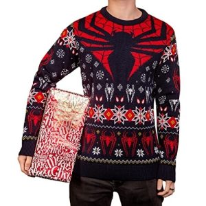 Araignée noire – Spider Man Marvel – Pull de Noël Spiderman
