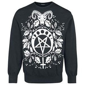 Bad Santa – Pentacle, Bouc et Cycle Lunaire – Pull de Noël Homme