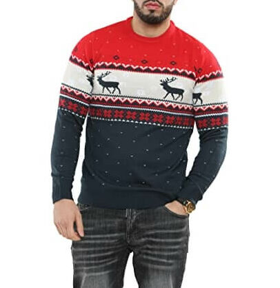 Ballade 2 rennes – Pull Norvégien- Pull Noël Homme – Image 2