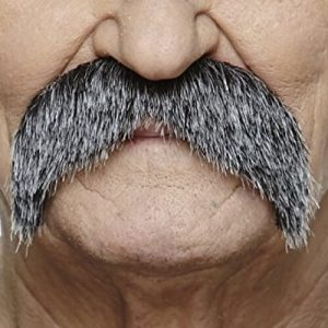 Bernard – Fausse Grosse Moustache Poivre et Sel