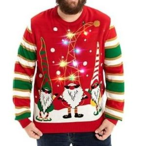 Bordée d&rsquo;Humour – Pull de Noël avec Renne en LED – Unisexe Festif et Drôle