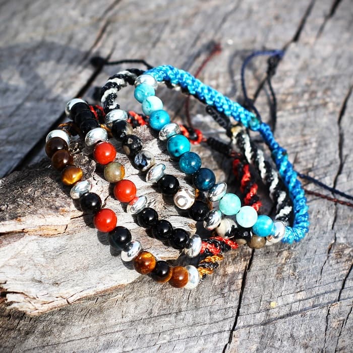 Bracelet CHRIS en pierres naturelles et argent massif – Image 3