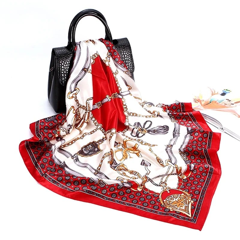 Ceinture Foulard Ornée de Motifs Luxueux – Image 4