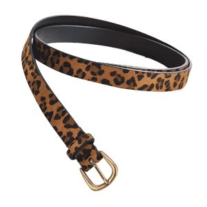 Ceinture léopard ou noire douce boucle vintage