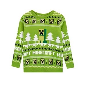 Creeper de Noël – Minecraft, vert – Pull de Noël Enfant / Bébé