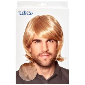 Danny – Perruque Style Année 1980 – Cheveux Mi-Long Blond