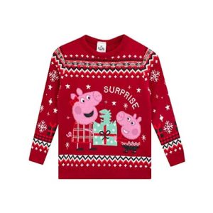 Dino cadeau – Peppa Pig & George – Pull de Noël Enfant / Bébé