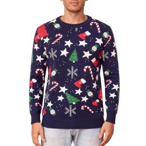 Éclat de Joie – Pull Noël Col Rond – Pull de Noël Doux