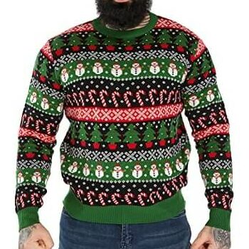 Festive Fairisle Fun – Renne et Jacguard – Pull Moche