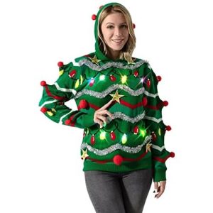 « Festive Fairisle » – Pull Rouge avec Père Noël et Rennes – Pull de Noël Unisexe.