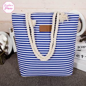 Grand Sac Fourre-Tout Rayé