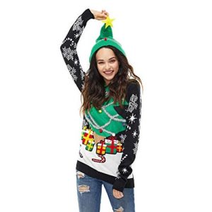 Je suis une Guirlande – Pull de Noël Avec Étoile – Pull Moche Femme