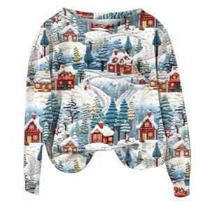 Joyeux Désordre – Pull Noël Hiver – Pull de Noël Femme Doux et Chaud
