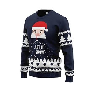 Neige de narine – Père Noël, « Let it snow »- Pull Noël Homme