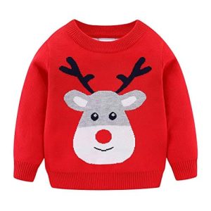 Nez rouge du bébé renne – renne, rouge -Pull de Noël Enfant / Bébé