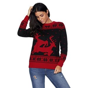 Oups, j’ai glissé – Pull de noël style norvégien – Renne et rapports sexuels – Rouge
