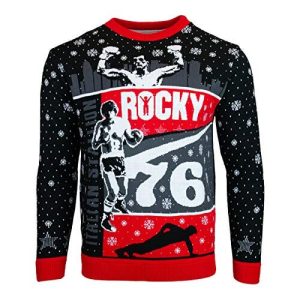 Rocky Balboa – Noir/Rouge – Pull Noël homme