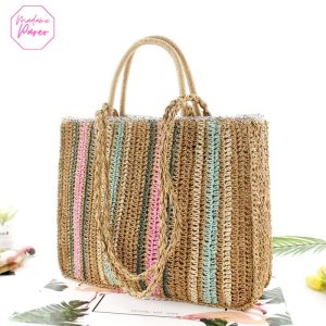 Sac Bohème Tissé en Couleur
