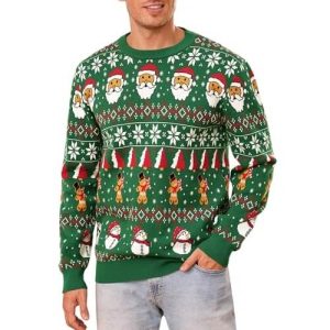 Les Secrets du Père-Noël – Sapin et pain d&rsquo;épice – Pull de Noël Fun