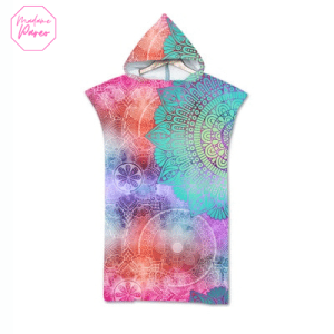 Serviette de plage à capuche mandala