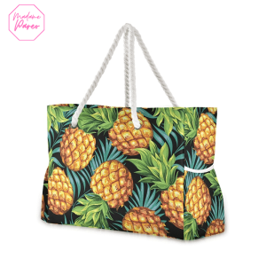 Grand sac de plage fourre-tout tropical