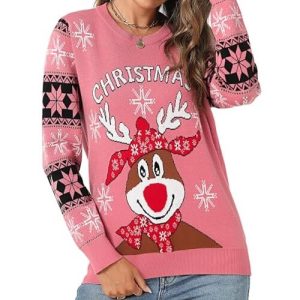 Trio de Renne – Pull avec Rudolphe – Pull de Noël Femme