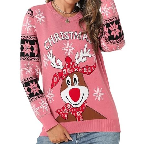 Trio de Renne – Pull avec Rudolphe – Pull de Noël Femme