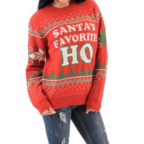 Je veux plus de cadeaux -« Santa’s favorite HO » – Vintage – Rouge – Image 2