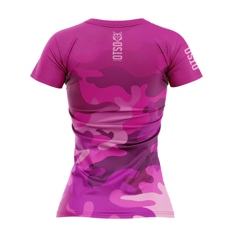 T-shirt manches courtes femme - Camo Pink – Image 3